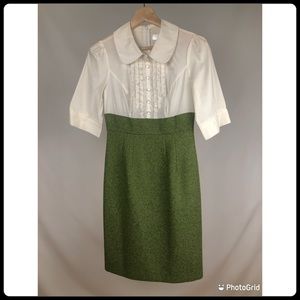 Mac & Jac dress. Excellent condition. Size XS, white and green.